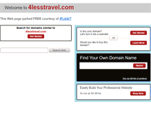Tablet Screenshot of 4lesstravel.com